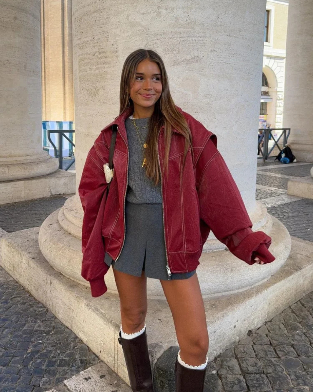 Sumaya Bold Leather Jacket